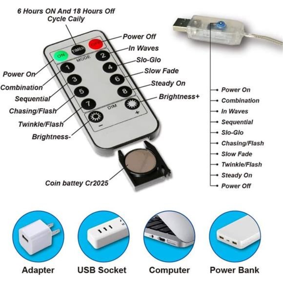 White Curtain Light Bedroom, 300 LED 9.8ftx9.8ft Curtain String Light w Remote - Picture 3 of 6